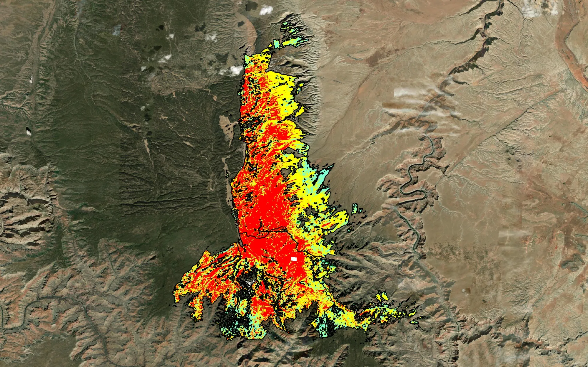 Extended burn severity assessment of the Dragon Bravo Fire a growing season later, with more moderate and low severity