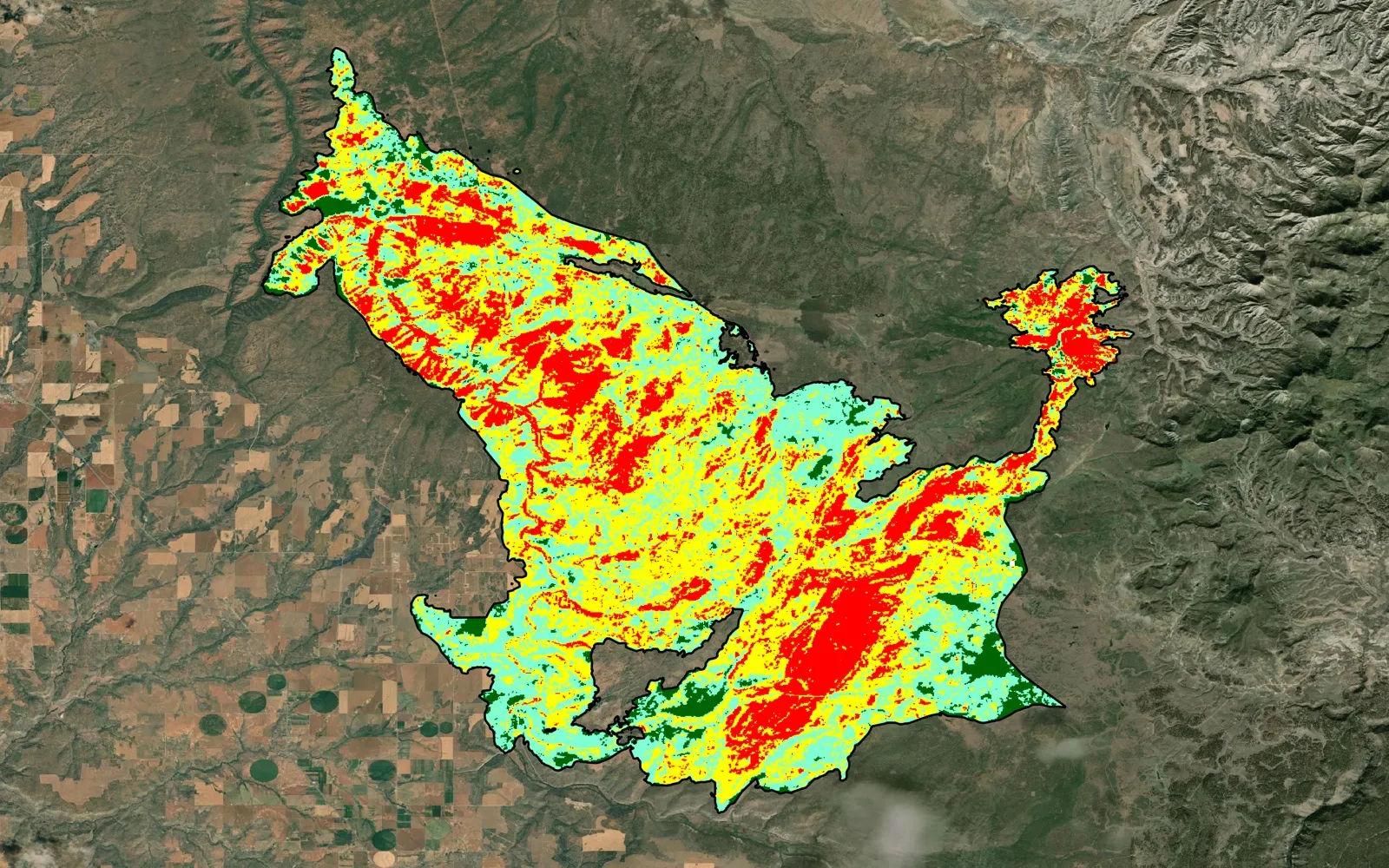 Burn severity map of the 2026 Ferris Fire in Colorado