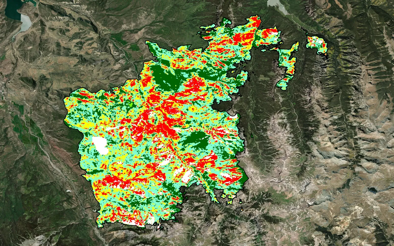 Burn severity map of the 2026 Gold Mountain Fire in Colorado