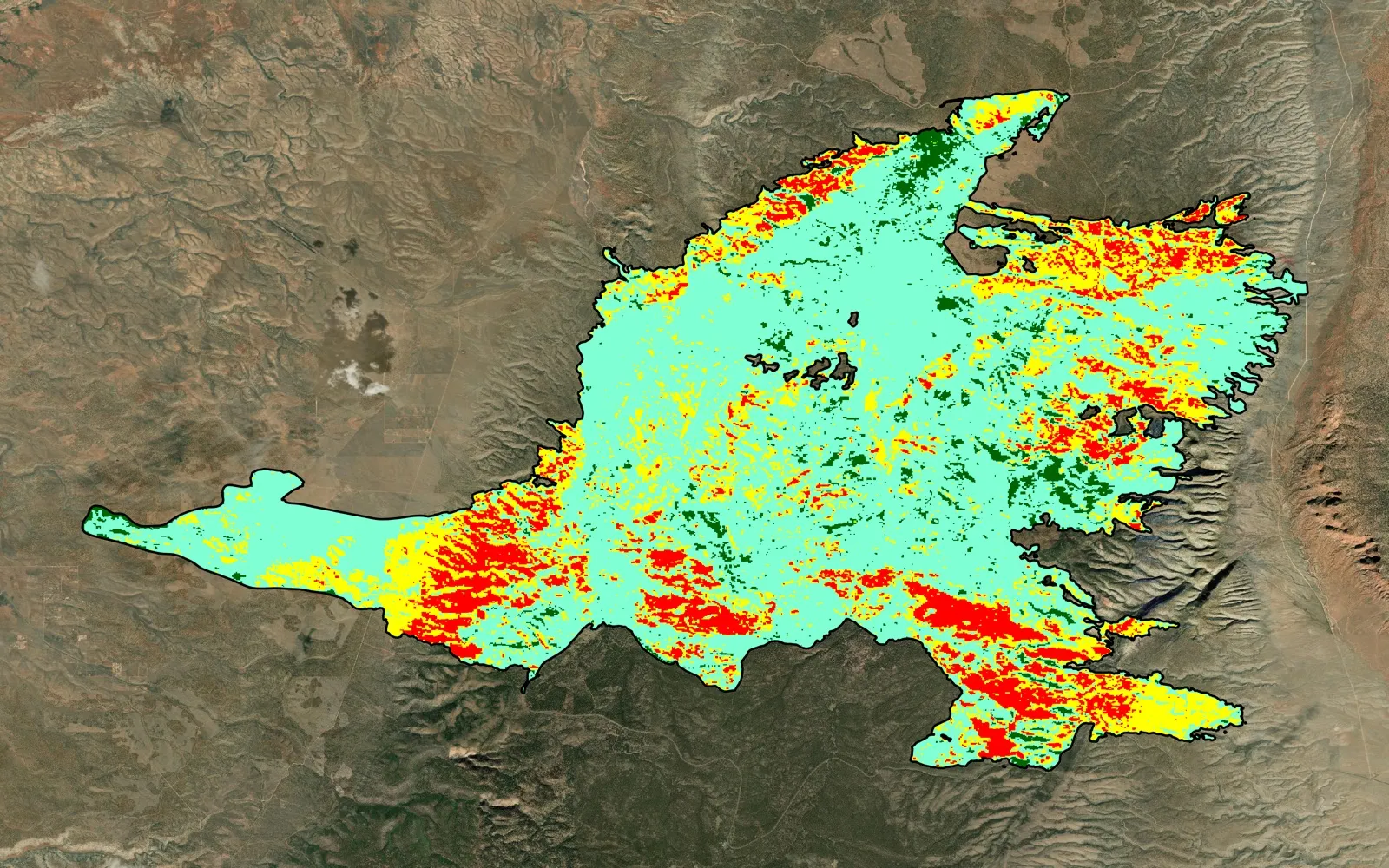 Burn severity map of the 2025 White Sage Fire in Arizona