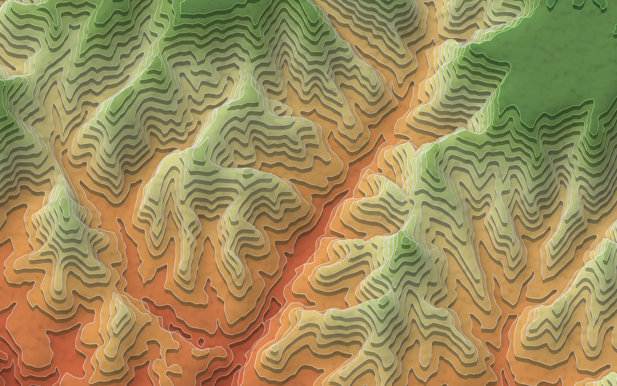 The lifted slabs with shaded faces and a paper texture