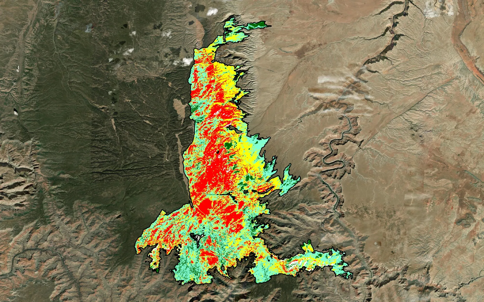 MTBS burn severity classes for the Dragon Bravo Fire