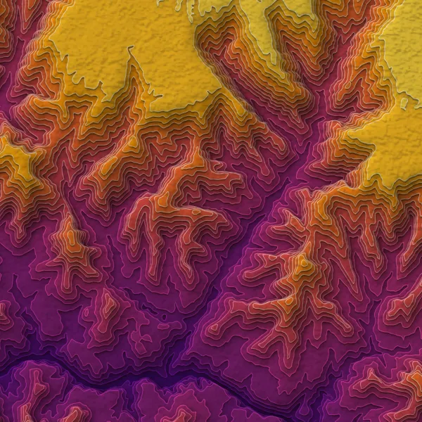 Stacked terrain of Bright Angel Canyon with the Inferno ramp