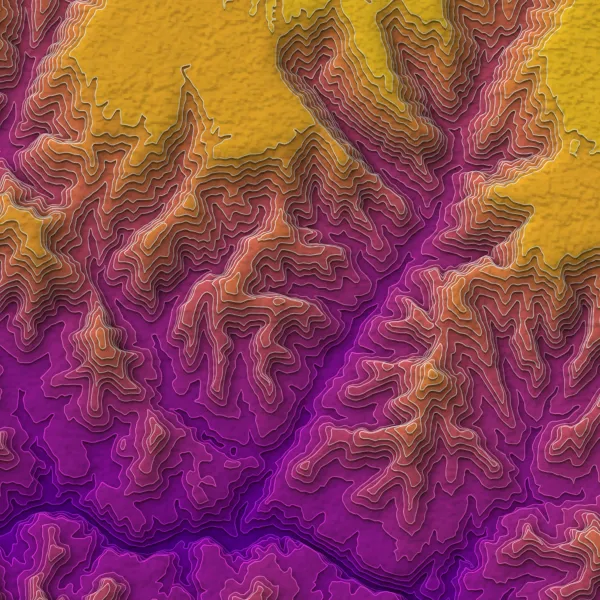 Stacked terrain of Bright Angel Canyon with the Plasma ramp